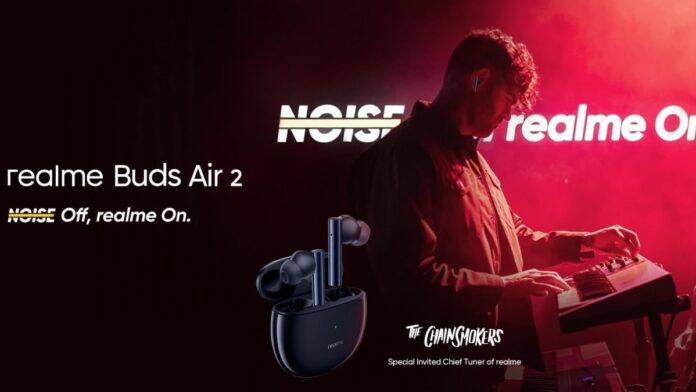 Презентовали доступные realme Buds Air 2: 10-мм динамик, Bass Boost +, ANC и ENC, 25 часов автономности