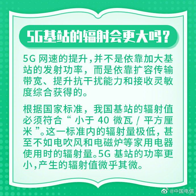 Базовая станция 5G имеет меньше излучения, чем фен