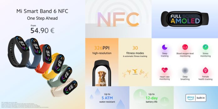 Представлены Mi Smart Band 6 с NFC, планшет со стилусом, Xiaomi Mesh System AX3000 и бюджетный проектор